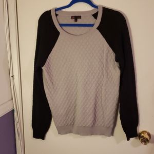 Gray and black sweater